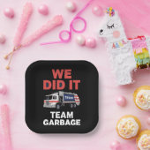 Assiettes En Carton Trump 2024 Truck Garbage Nous L'Avons Fait Équipe (Fête)