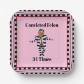 Assiettes En Carton Trump a condamné la plaque de papier de Felon (Recto)