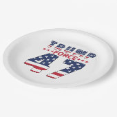 Assiettes En Carton Trump Force 47 (Angle)