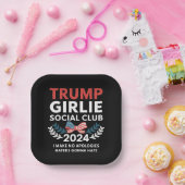 Assiettes En Carton Trump Girlie Coquette Social Club Bow Election (Fête)