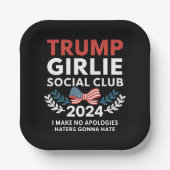 Assiettes En Carton Trump Girlie Coquette Social Club Bow Election (Recto)