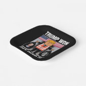 Assiettes En Carton Trump remporte l'élection Maga Won 2024 (Angulaire)