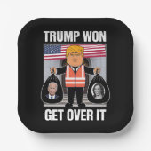 Assiettes En Carton Trump remporte l'élection Maga Won 2024 (Recto)