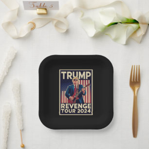Assiettes En Carton Trump Revenge Tour 2024 Élections politiques 2024