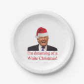 Assiettes En Carton Trump. Rêver d'un Noël blanc (Devant)