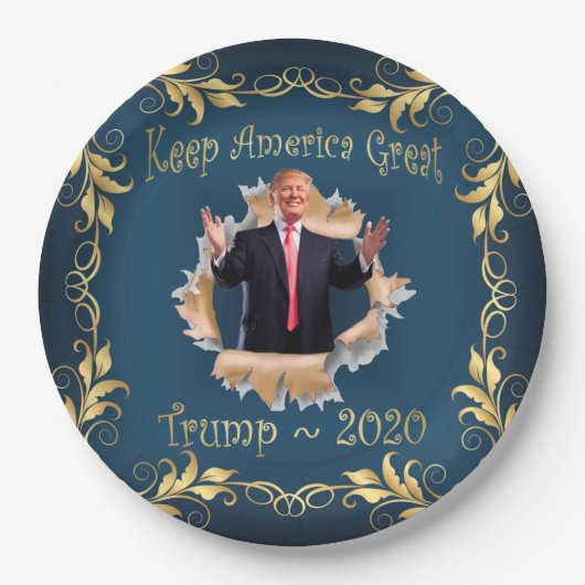 Assiettes En Carton Trump Souvenir Breakdown Plaques de papier commémo (Devant)