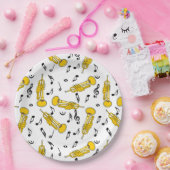 Assiettes En Carton Trumpet Music Notes Motif (Fête)