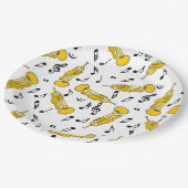 Assiettes En Carton Trumpet Music Notes Motif (Angle)