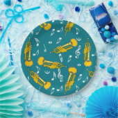 Assiettes En Carton Trumpet Music Notes Motif (Fête)