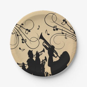 Assiettes En Carton Trumpet Section Musique rustique