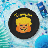 Assiettes En Carton Trumpkin Citrouille Halloween Design - Retro Sloga (Fête)