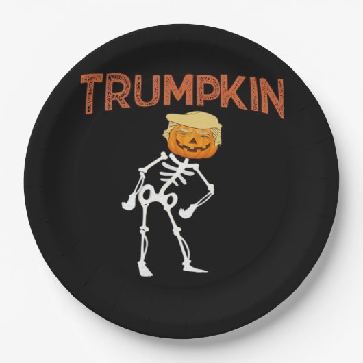 Assiettes En Carton Trumpkin Halloween Funny Classic (Devant)