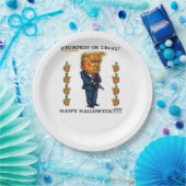 Assiettes En Carton Trumpkin Ou Traiter Classique (Fête)