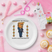 Assiettes En Carton Trumpkin Ou Traiter Classique (Fête)