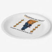 Assiettes En Carton Trumpkin Ou Traiter Classique (Angle)