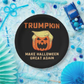 Assiettes En Carton Trumpkin Rendre Halloween grand à nouveau - Pompe (Fête)