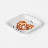 Assiettes En Carton Tu As Volé Une Pizza Mon Coeur Pizza Aimer Plaque  (Angulaire)