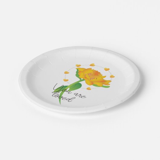 Assiettes En Carton Tu es aimé  (Angle)