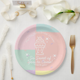 Assiettes En Carton Tu es si gentil de venir ! Merci de glace rétro