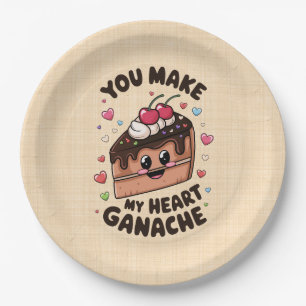 Assiettes En Carton Tu fais fondre mon cœur comme du chocolat