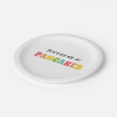 ASSIETTES EN CARTON TU M'AS EU À PANCAKES (Angle)