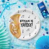 Assiettes En Carton Tuba Musique Thème Anniversaire Plaques Papier (Fête)
