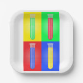 Assiettes En Carton Tubes de test colorés (Recto)