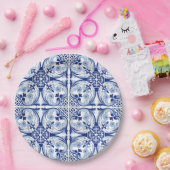 Assiettes En Carton Tuile bleue portugaise (Fête)