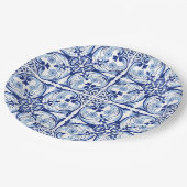 Assiettes En Carton Tuile bleue portugaise (Angle)