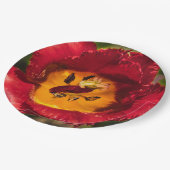Assiettes En Carton Tuliforme rouge (Angle)