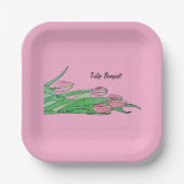 Assiettes En Carton Tulip Bouquet Laying Down (Recto)