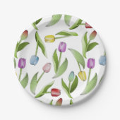 Assiettes En Carton Tulipe colorée moderne (Devant)