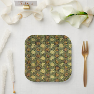 Assiettes En Carton Tulipe et Lily, motif célèbre,