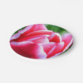 Assiettes En Carton Tulipe rose (Angle)
