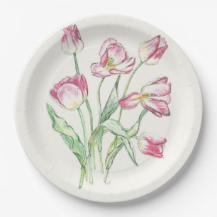 Assiettes En Carton Tulipes de Triomphe