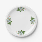 Assiettes En Carton Tulipes et jonquilles Fleurs Design 1 (Devant)