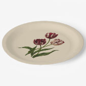 Assiettes En Carton Tulipes vintages (Angle)