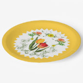 Assiettes En Carton Tulipes vintages (Angle)