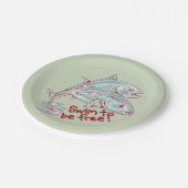 Assiettes En Carton Tuner étain de poisson drôle évasion (Angle)