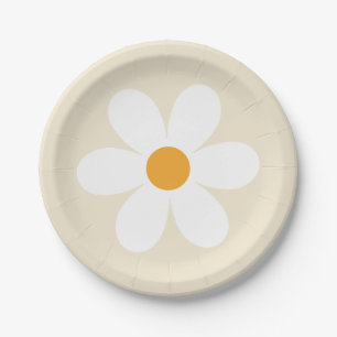 Assiettes En Carton Tunique rétro daisy boho