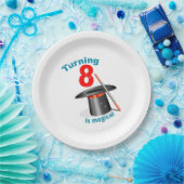 Assiettes En Carton Turning 8 est Magique 8e anniversaire (Fête)