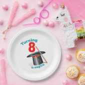 Assiettes En Carton Turning 8 est Magique 8e anniversaire (Fête)
