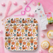 Assiettes En Carton Turquie et Scarecrow Thanksgiving Motif (Fête)