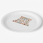 Assiettes En Carton Turquie Roule Casserole, Thanksgiving Retro Funny (Angle)