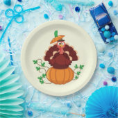 Assiettes En Carton Turquie : Thanksgiving Citrouille (Fête)