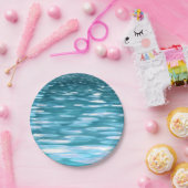 Assiettes En Carton Turquoise shimmer (Fête)