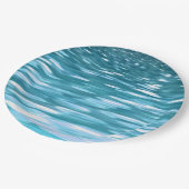 Assiettes En Carton Turquoise shimmer (Angle)
