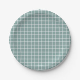 Assiettes En Carton Turquoise Simple En vichy Baby shower non sexiste