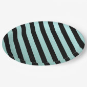 Assiettes En Carton Turquoise trié (Angle)