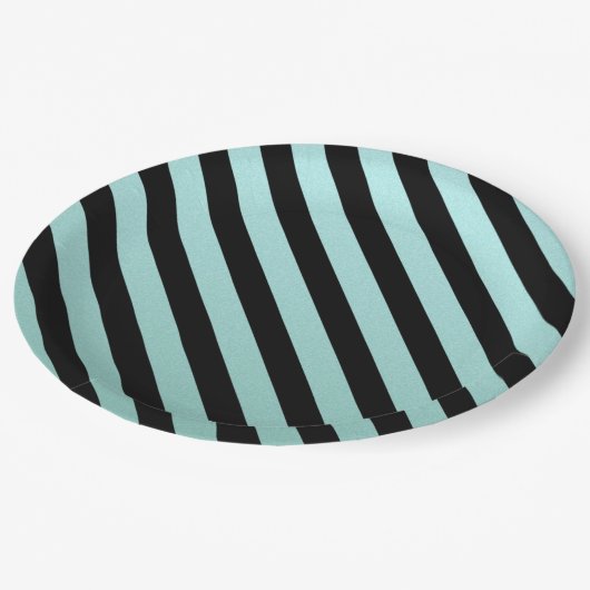 Assiettes En Carton Turquoise trié (Angle)